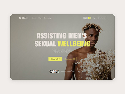WellSir Website Design: Landing Page / Homepage UI design homepage landing page light theme men sexual wellbeing ui uiux ux web site design wellbeing