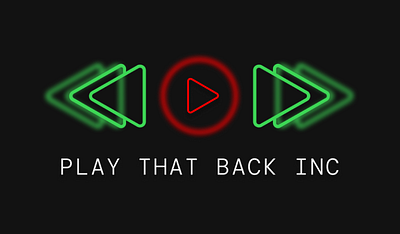 PLAY THAT BACK INC LOGO branding design logo typography ui vector