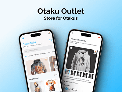 Otaku Outlet: Store for Otakus anime app colortheory design layout minimal otaku ui