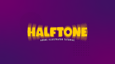 Halftone Text Magic In Adobe Illustrator design halftone halftone text purple text effect tutorial vector vector art vector artwork yellow