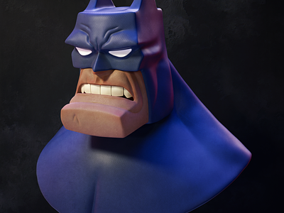 Batman bust sculpture octanerender