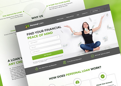 Personal loan website UI Design design figma graphic design ui userinterface ux