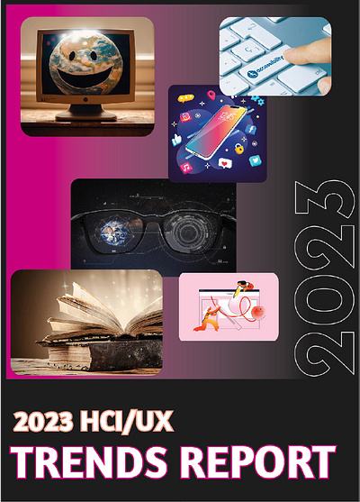 Cover of 2023 UX Trendbook design graphic design indesign typography ux