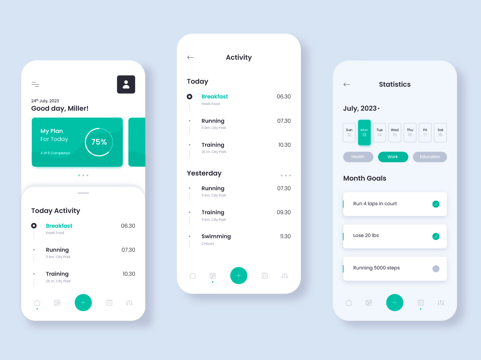Goal and Habit Tracker App Design app design goal goalapp graphic design habit habittarckapp tarckerapp typography