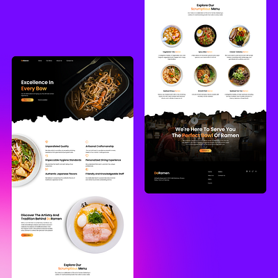 DaRamen - Restaurant Website cafe platform ramen restaurant ui ux web design website website design