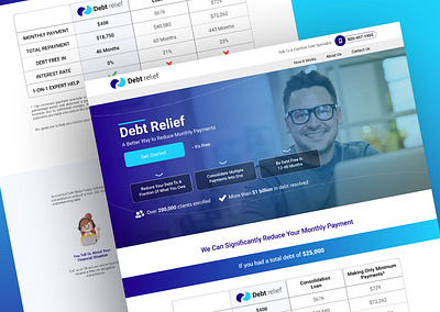 Debt Relief Website UI Design for Ultra Debt Relief figma ui ux web design