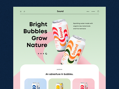 Sound Juice concept drink juice web website
