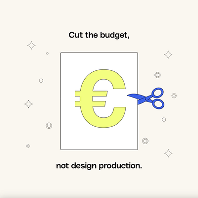 Budget Cut - Animated Ad ad advertisment after effects animated type animation creative design design agency elegant figma illustration instagram minimal motion design motion graphics nordic shapes simple social media typography
