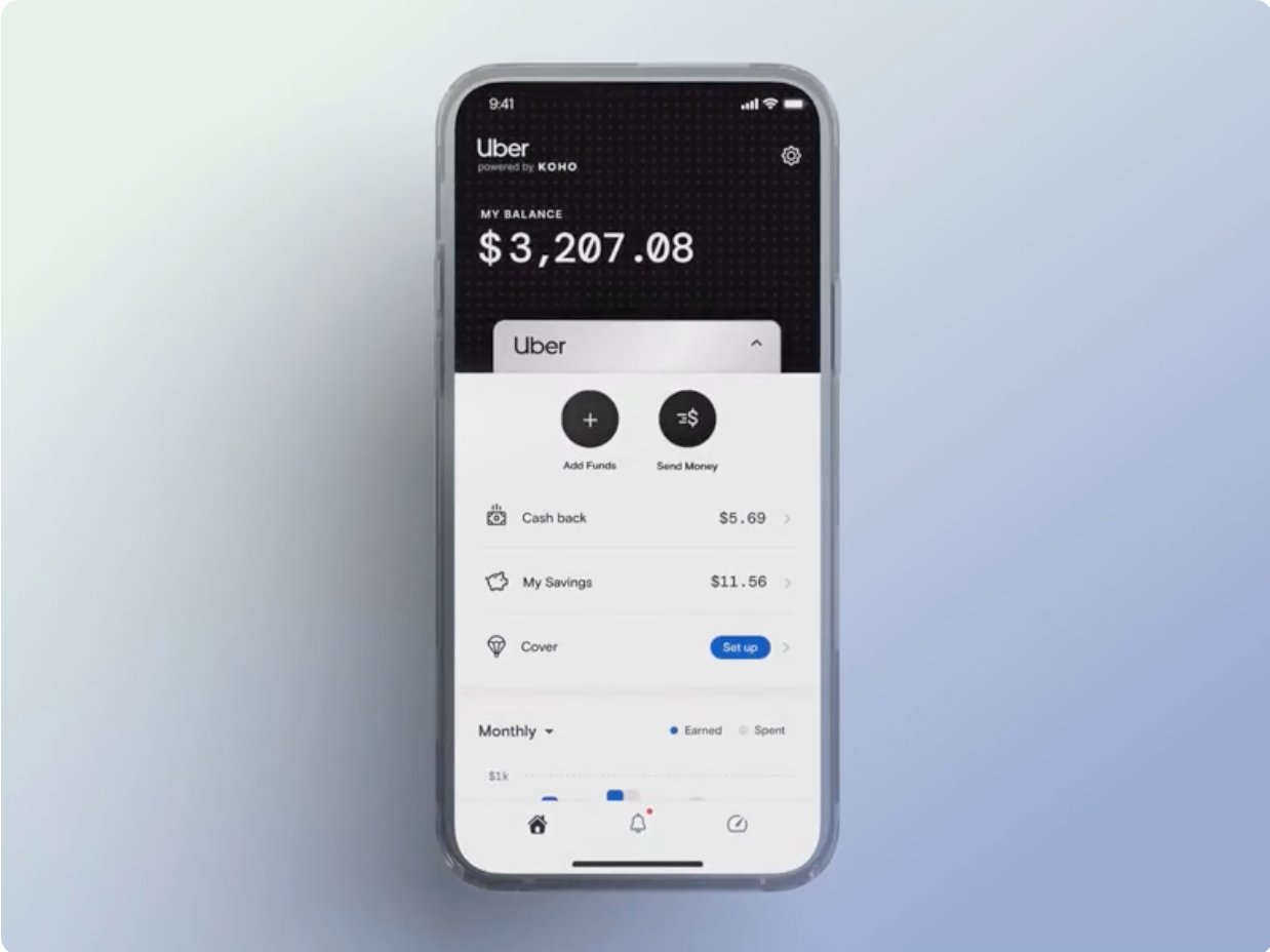 Uber Debit Card animation app branding concept design fintech illustration mobile product product design ui user experience