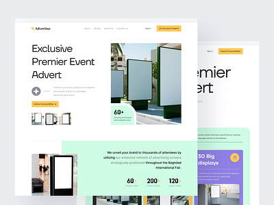 Advertise landing page advert advertisement design illustration landing page logo mobile app design mobile design mobile ui mobile ui design ui ui design uiux webiste