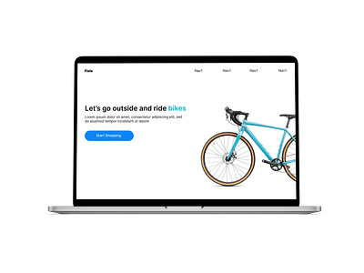 Bike Shop Hero section bicycle bike bike hero blue graphic design shopping ui uiux