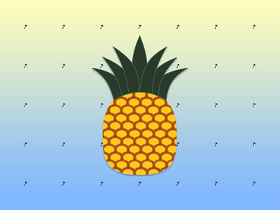 Pineapple design drawing figma icon illustration