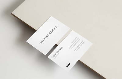 Withers Studio brand identity branding business card graphic design icon minimal design