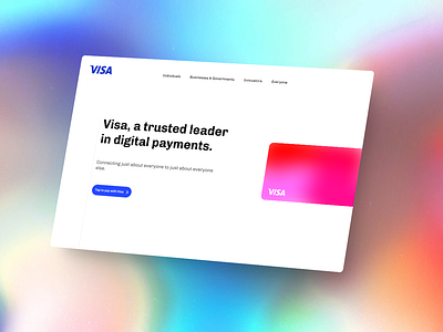 Visa Landing Redesign design graphic design logo ui ux