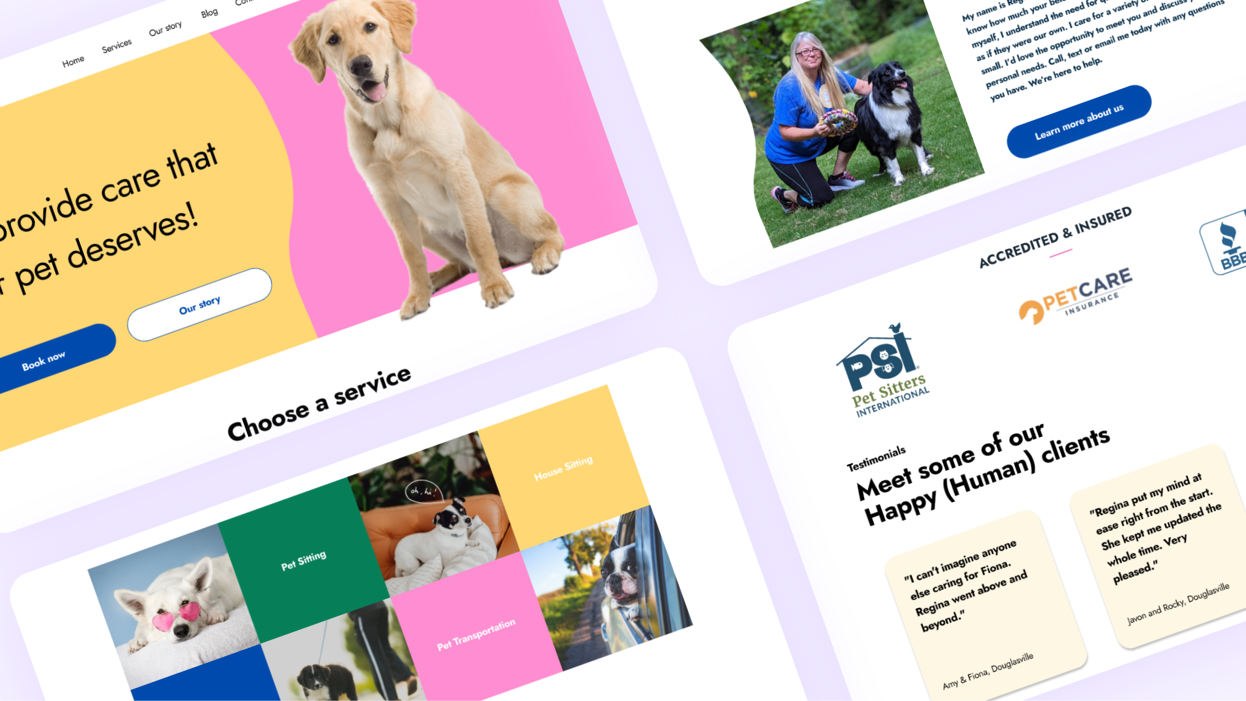 Dog walker website design Elevating the Pet Sitting Experience by