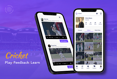 Cricket App app design ui ux