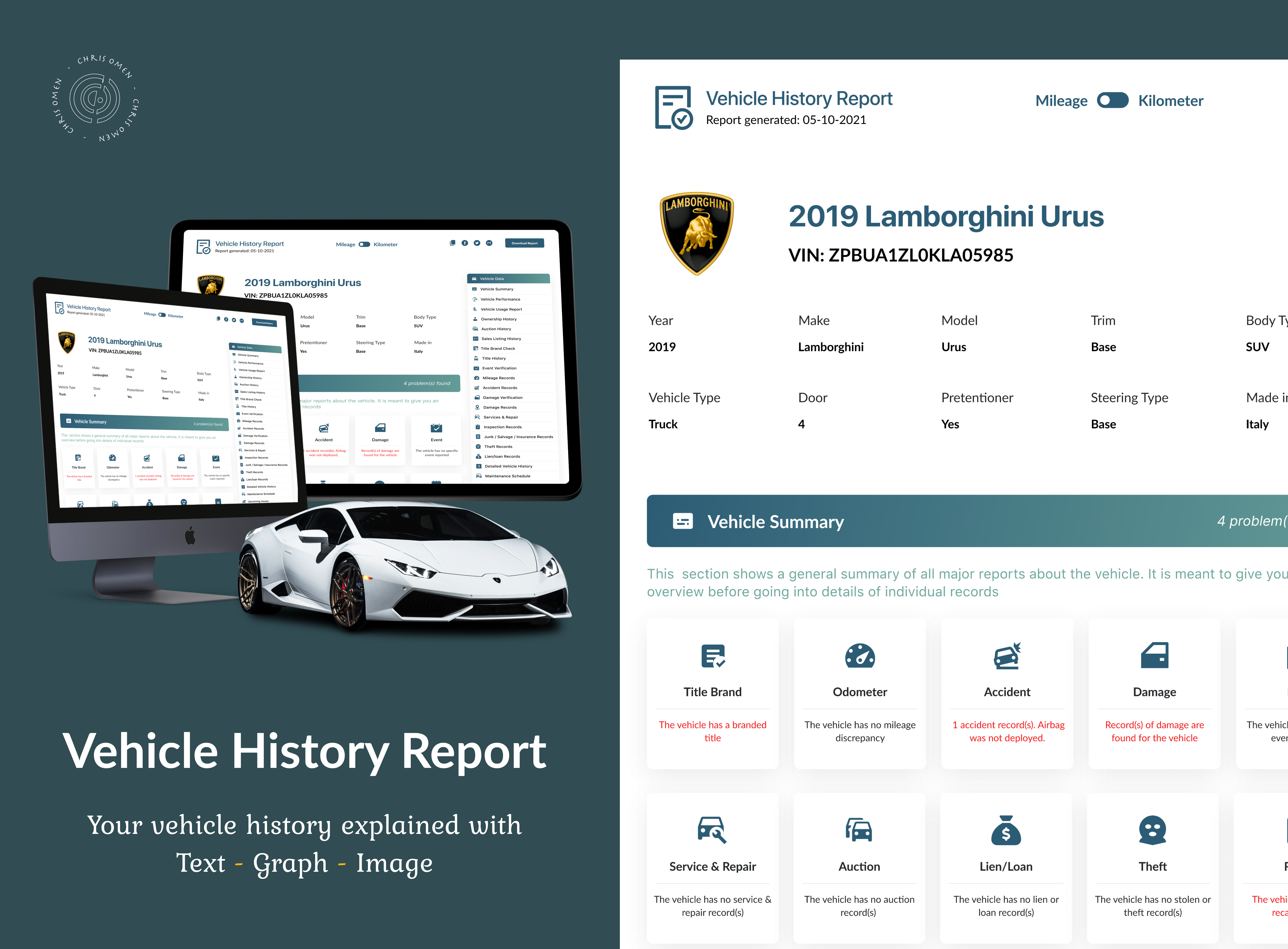 Vehicle History Report By Chris Omen On Dribbble