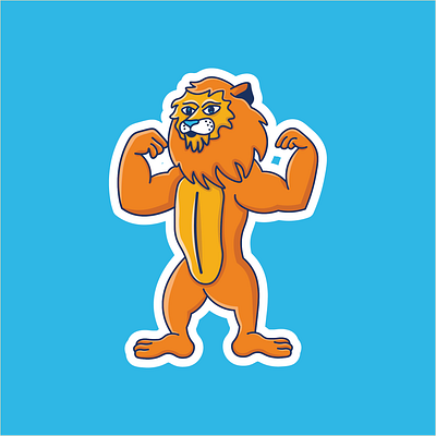 Lion Mascot Design cartoon illustration digital art digital illustration hand drawn hand drawn illustration illustration lion lion illustration mascot