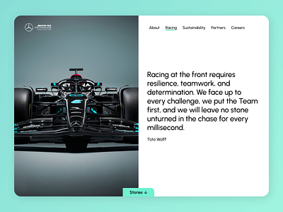 Mercedes F1 Team Website f1 figma ui website