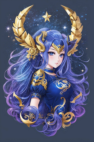 Zodiac Ambition: Transcendent AI Anime Character Art in Capricor anime love