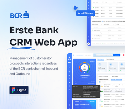 Erste Group Bank - CRM Web App dashboard design thinking ui design ux design uxui web app