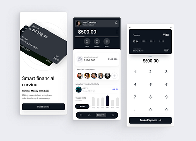 Fintech App app banking clean design finance fintech fintech app interface mobile app money product design ui uiux uiux design ux