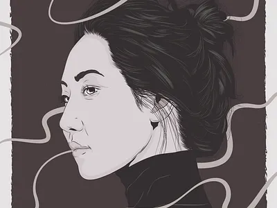 Mystic Japan Girl creative direction digital art editorial illustration graphic design illustration