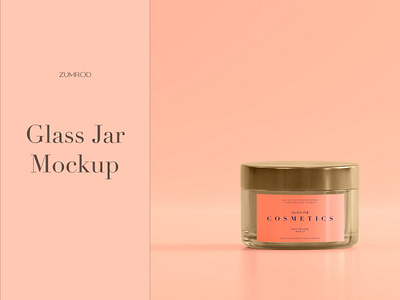 Glass Jar Mockup beauty packaging bottle mockup branding cosmetics cosmetics packaging cream design glass graphic design illustration jar mockup