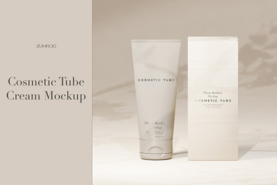 Cometic Tube Cream Mockup beauty packaging bottle mockup branding cosmetics cosmetics packaging cream design graphic design mockup