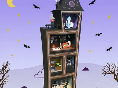 Window Display / 826 Valencia 3d art childrens illustration halloween halloween illustration illustration illustrator paper paper art paper craft papercraft papercut window display