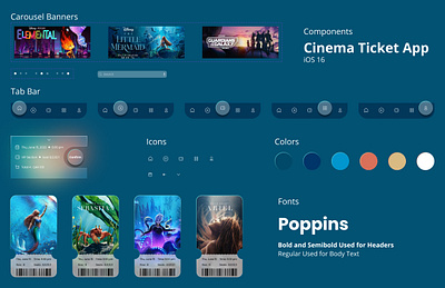 Cinema Ticket App UI Design appdesign figma productdesign ui uidesign ux uxdesigner