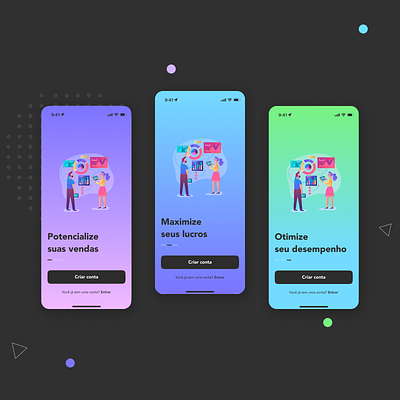 Onboarding UI Design Mobile illustration mobile onboarding ui design walkthrough