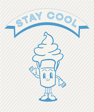 Stay Cool, Friends design food and beverage graphic design ice cream illustration summer vector