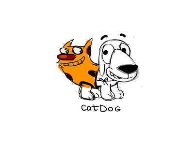 CatDog - Sketch cat catdog character design cute dog illustration sketch