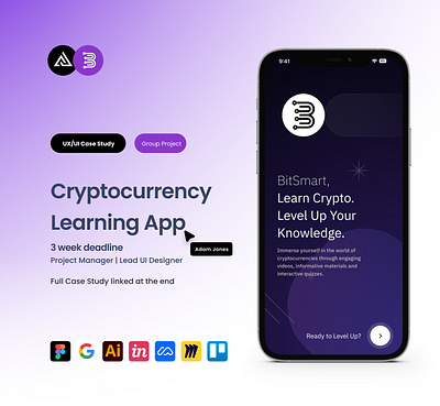 Cryptocurrency Learning App Case Study branding case study crypto cryptocurrency figma interaction design learning learning app ui ui design user experience user interface user research ux ux design ux research uxui