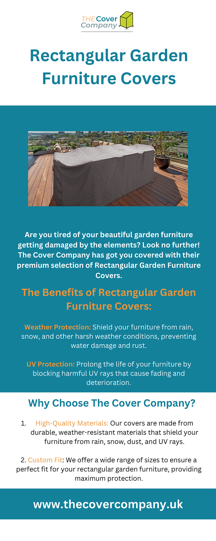 Order Rectangular Garden Furniture Covers The Cover Company UK by The
