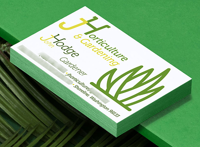 Business cards for JHorticulture & Gardening adobe illustrator adobe photoshop branding business card design graphic design illustration logo logo design trifecta paper vector
