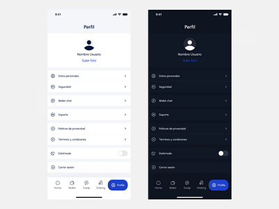 Profile App Darkmode app darkmode profile profile darkmode