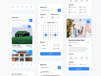 Property Booking airbnb app booking design mobile product design property rental travel traveler ui ui design uiux ux vacation vacation rentals visual design vrbo