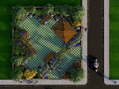 Public Park Design 3d design landscape public park