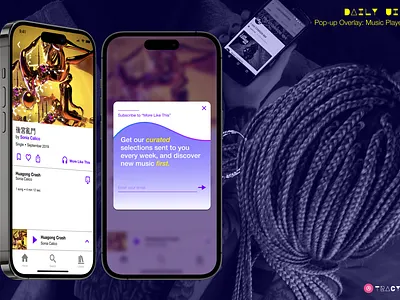 Daily UI 016: Pop-up/Overlay app dailyui dailyui016 design designinspo musicplayer product design ui uiux ux