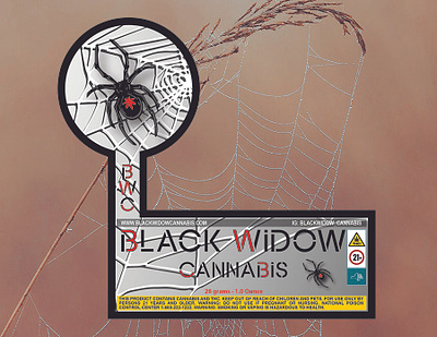 Black Widow Cannabis packaging labels for the New York market. adobe illustrator adobe photoshop branding design graphic design illustration logo logo design vector