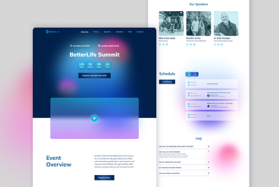 Landing page branding conference design event figma landing page ui uidesign