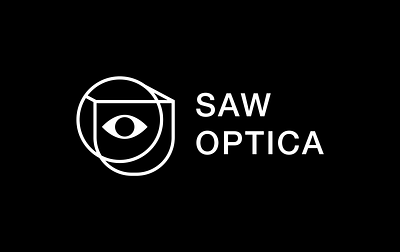 Saw Optica LOGO branding design graphic design illustration logo logo branding minimalistic modern typography