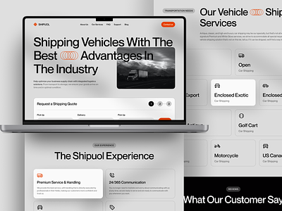 SHIPUOL - Logistic Landing Page clean color exploration gray color hero section landing page logistic logistic design logistic exploration logistic hero section logistic modern style logistic website nice style ui website