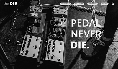 PEDAL NEVER DIE WEB DESIGN design ui web design