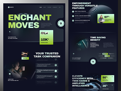 Monte - AI Browsing Assistant Landing Page ai assistant chatbot landingpage minimalist uidesign uidesigner uiux webdesign