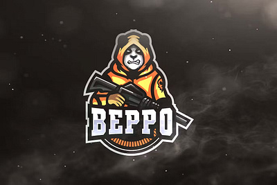 Beppo Sport and Esports Logo bear design esport game gaming graphic logo logos sport weapon