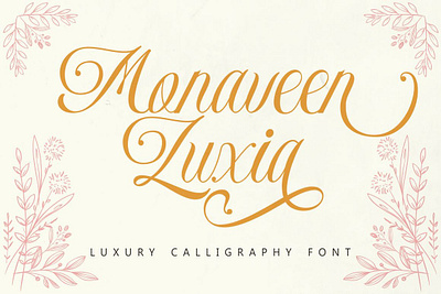 Free Luxury Calligraphy Font - Monaveen Luxia logo font