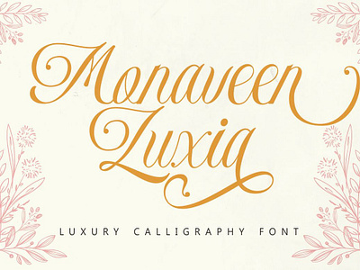 Free Luxury Calligraphy Font - Monaveen Luxia logo font